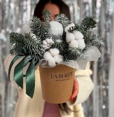 Зимний комплимент в стаканчике №2