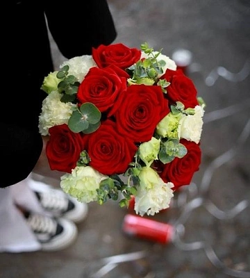Букет невесты "Пламенная любовь"